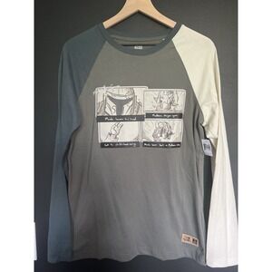 Disney Star Wars Mandalorian Long Sleeve T-Shirt Adult S Concept Series NWT